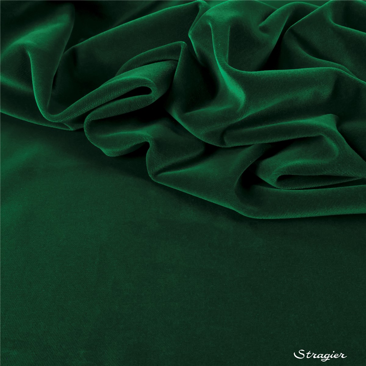 Velours Lisse - Uni - Vert Emeraude 