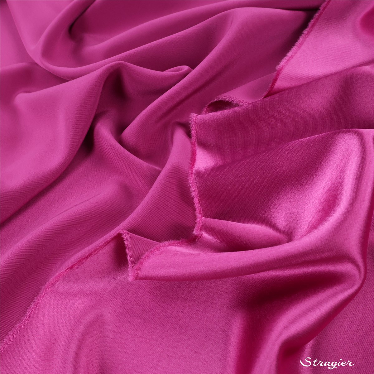 Crêpe Satin lourd - uni - Very Berry 