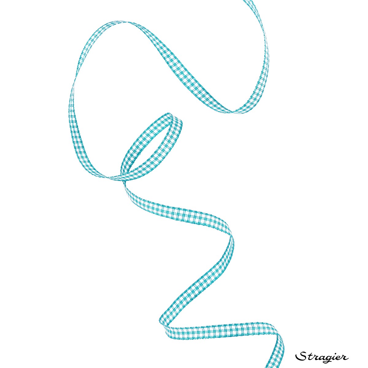 Ruban - mini Vichy - Turquoise - 5 mm