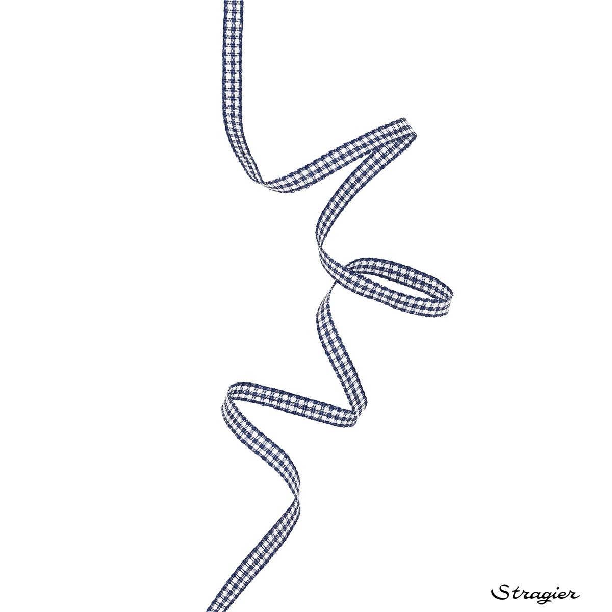 Ruban - mini Vichy - Bleu Marine - 5 mm