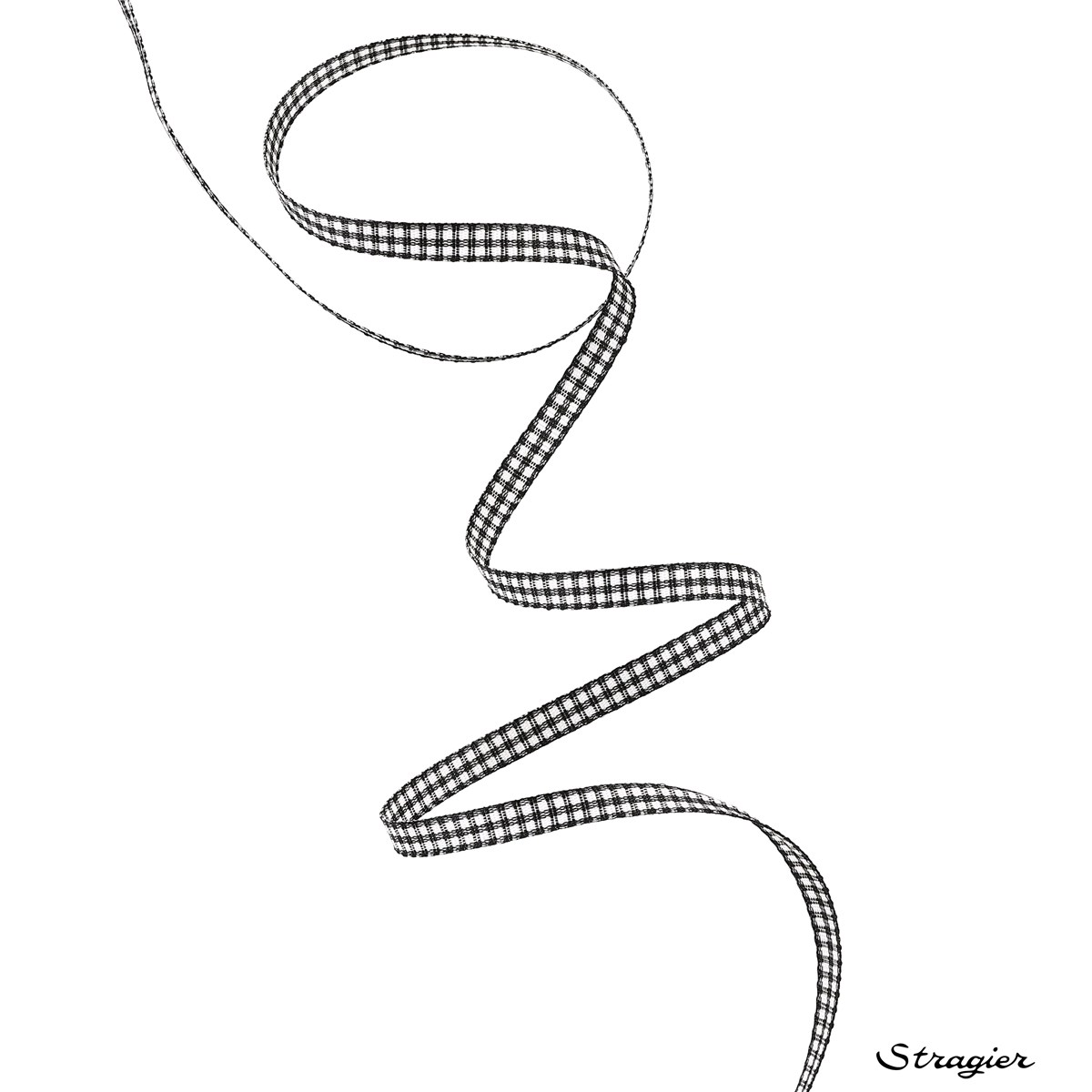 Ruban - mini Vichy - Noir - 5 mm