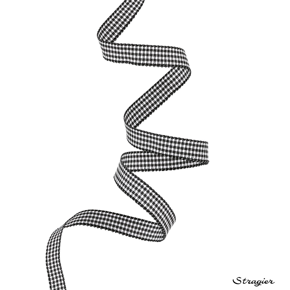 Tape - mini Vichy - Noir - 10 mm