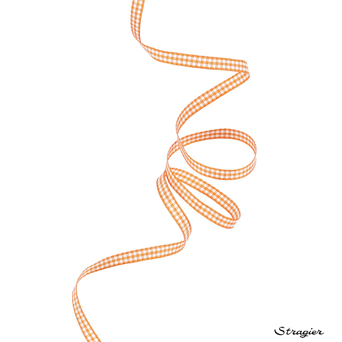 Ruban - mini Vichy - Orange - 5 mm