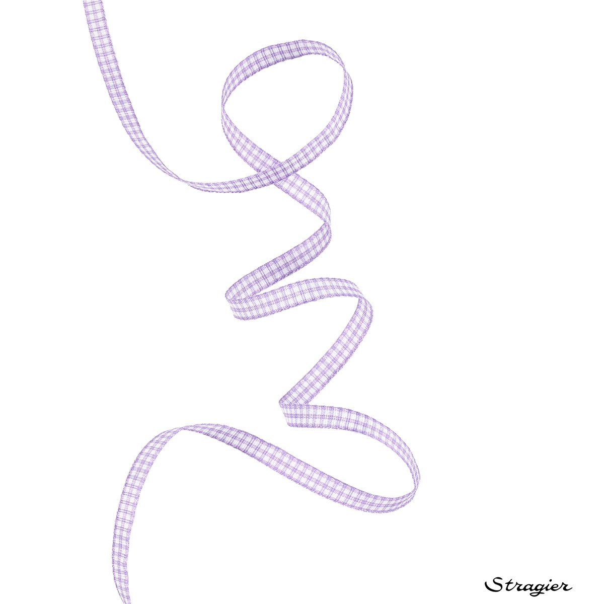 Ruban - mini Vichy - Mauve - 5 mm