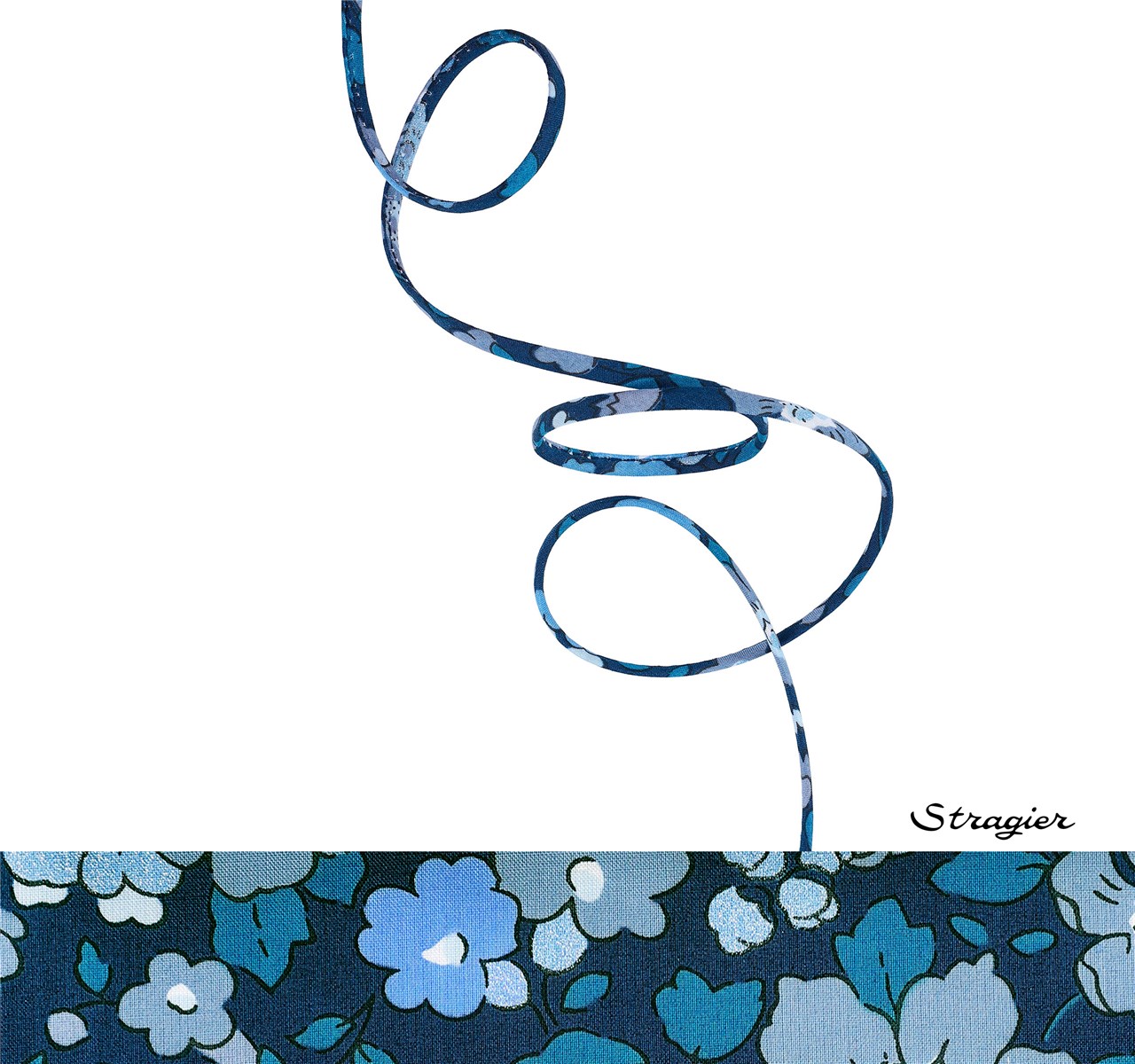 Cordon Liberty - Betsy Meadow - Bleu Marine scintillant - 4 mm