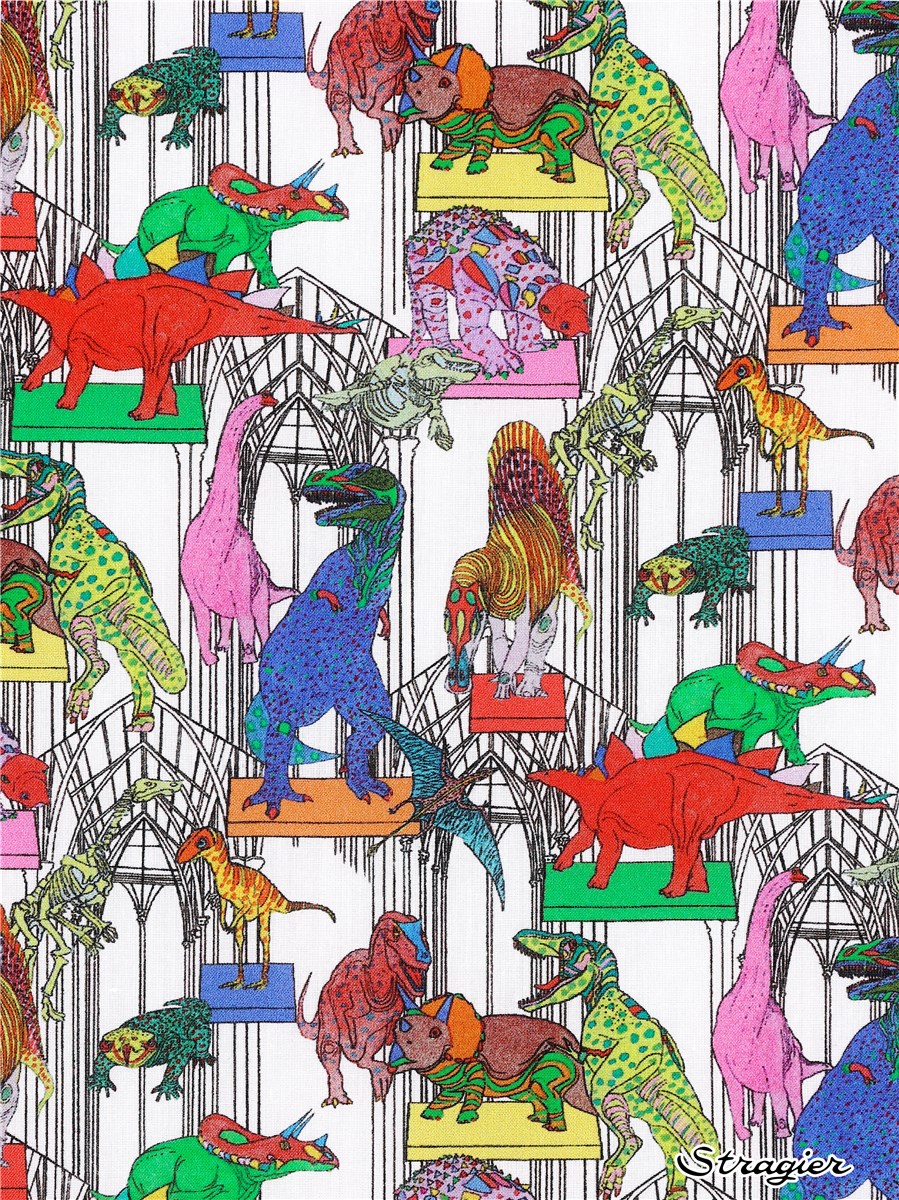 Liberty Tana Lawn BIO - Claws Roars and Dinosaurs - Multicolore