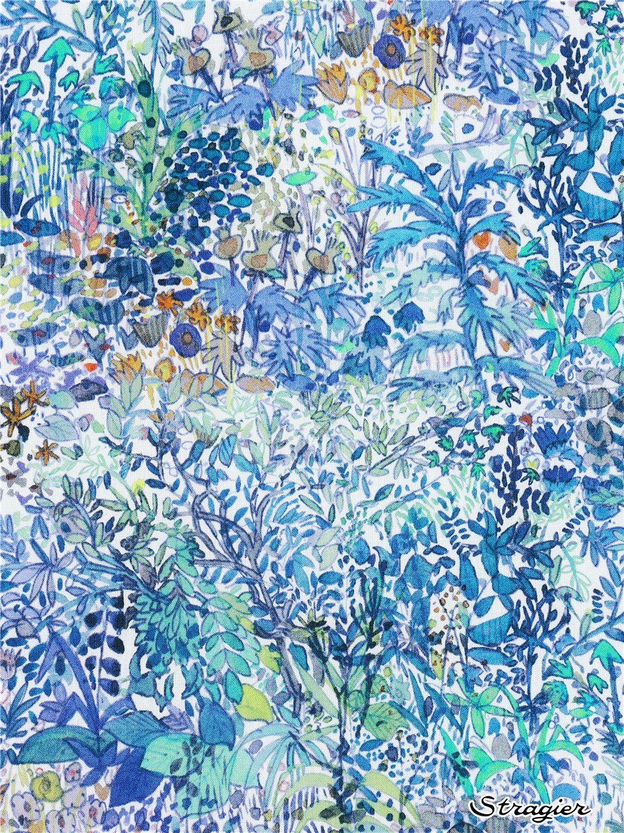 Liberty Tana Lawn BIO - Fields of Eden - Bleu