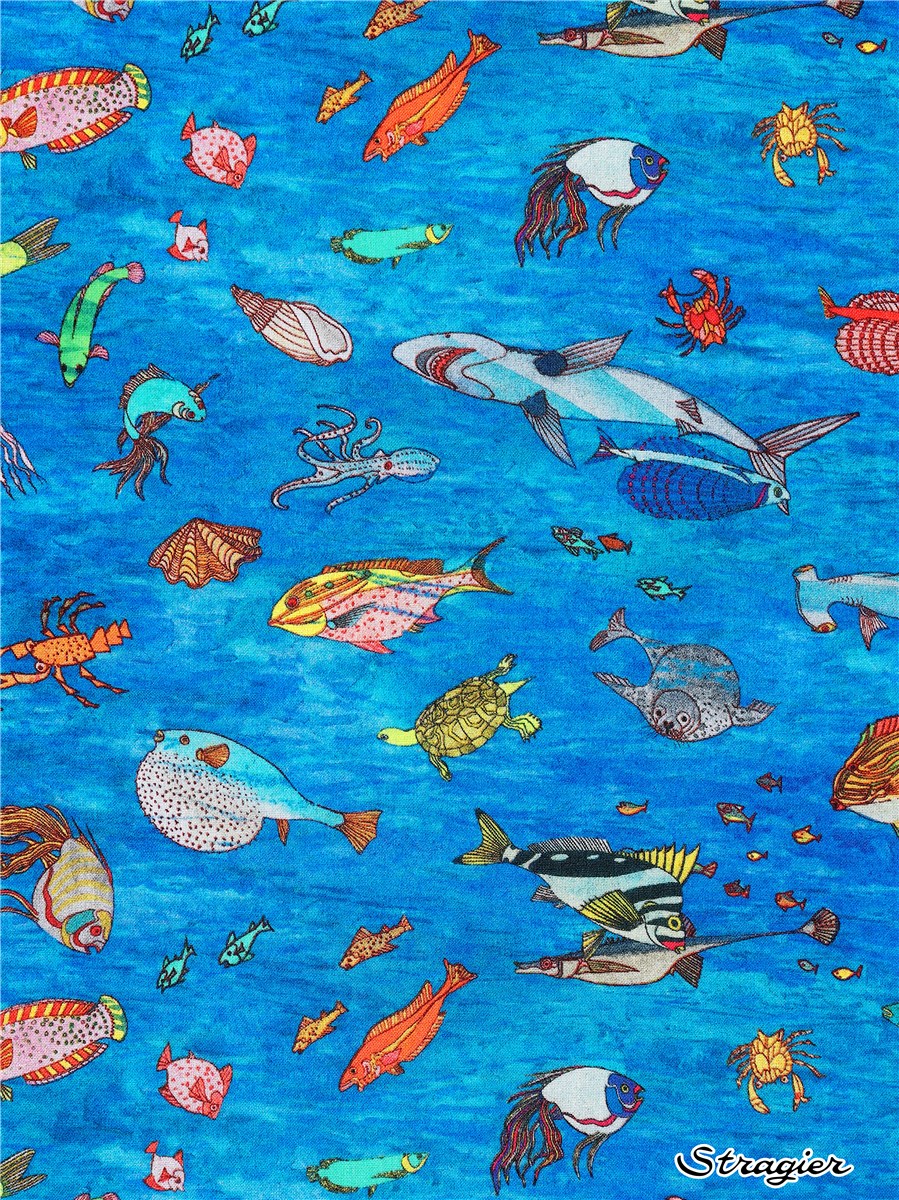 Liberty Tana Lawn BIO - Brian's Aquarium - Bleu lagon