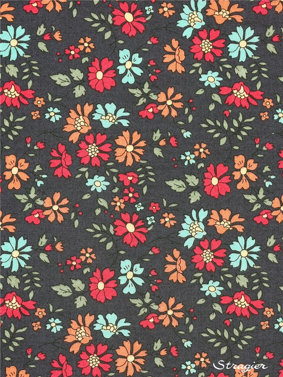 Liberty Tana Lawn - Capel Floret - Ardoise 