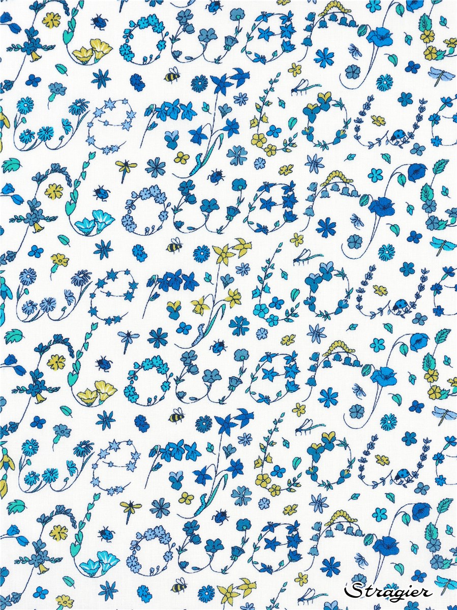 Liberty Tana Lawn - Ing-Britt's Garden - Bleu