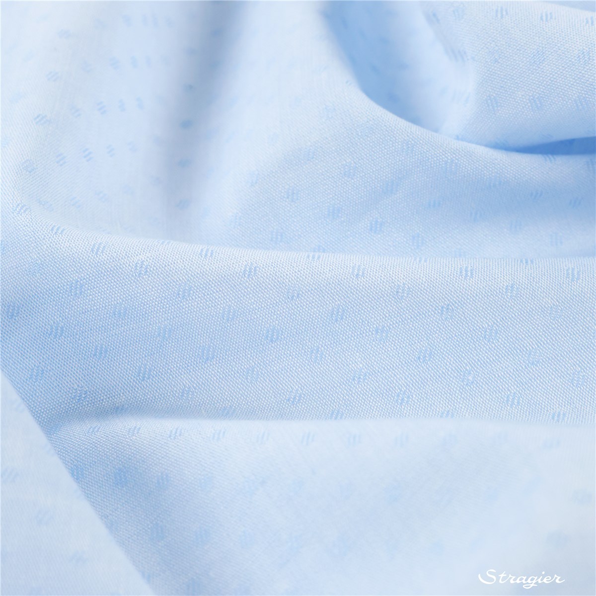 Pur Coton damassé - Pois 1,5mm - Bleu Glacier