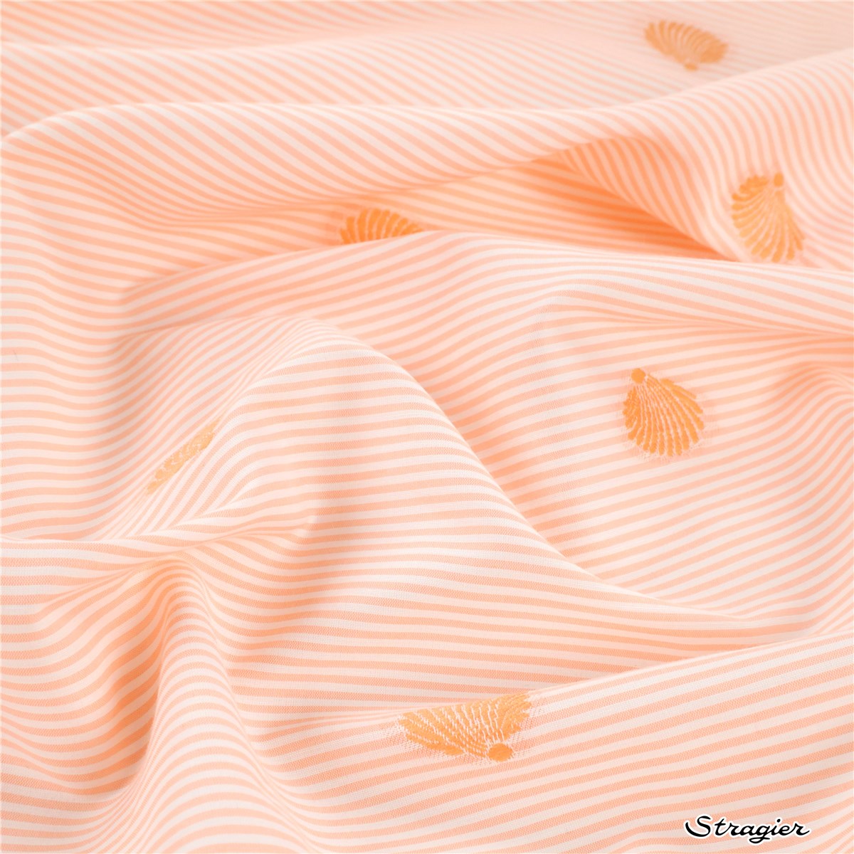 Popeline de coton - Jacquard - Botticella - Nectarine 