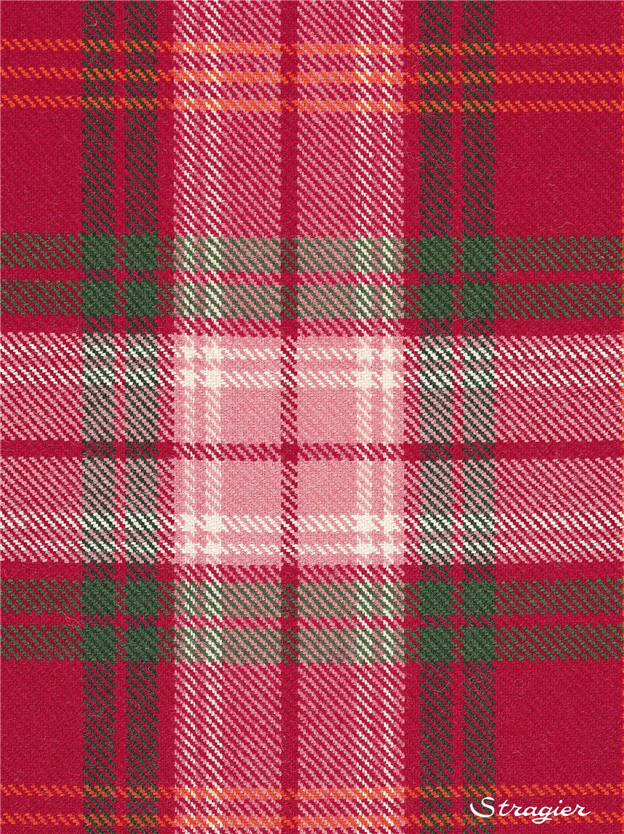 Tartan Ecossais Pure Laine - Hunting Rose - -