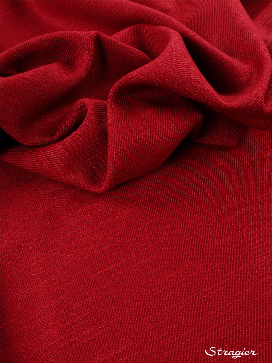 Twill Arosa - slub yarns - Plain - Bordeaux
