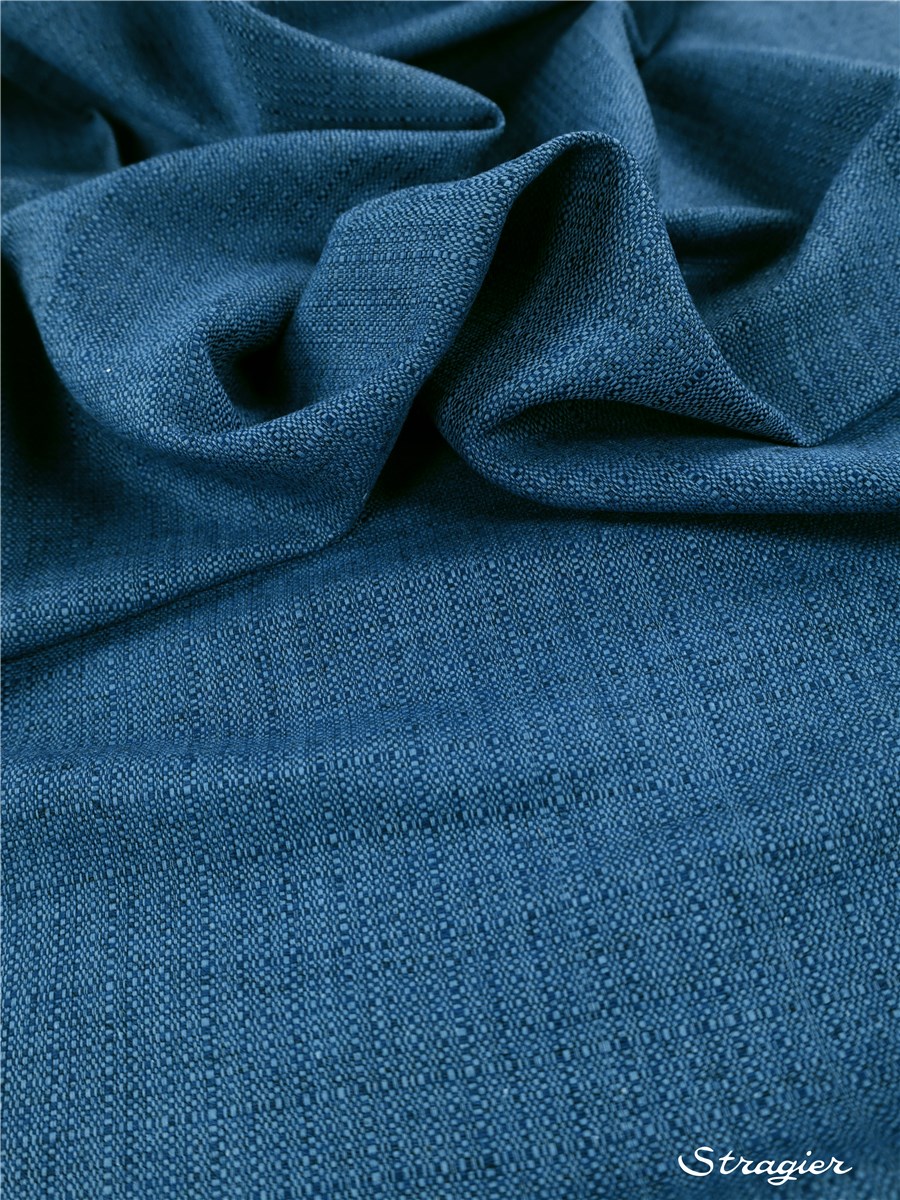 Toile de Lin mélangée - uni - Indigo foncé - Défaut pli marqué - Prix réduit