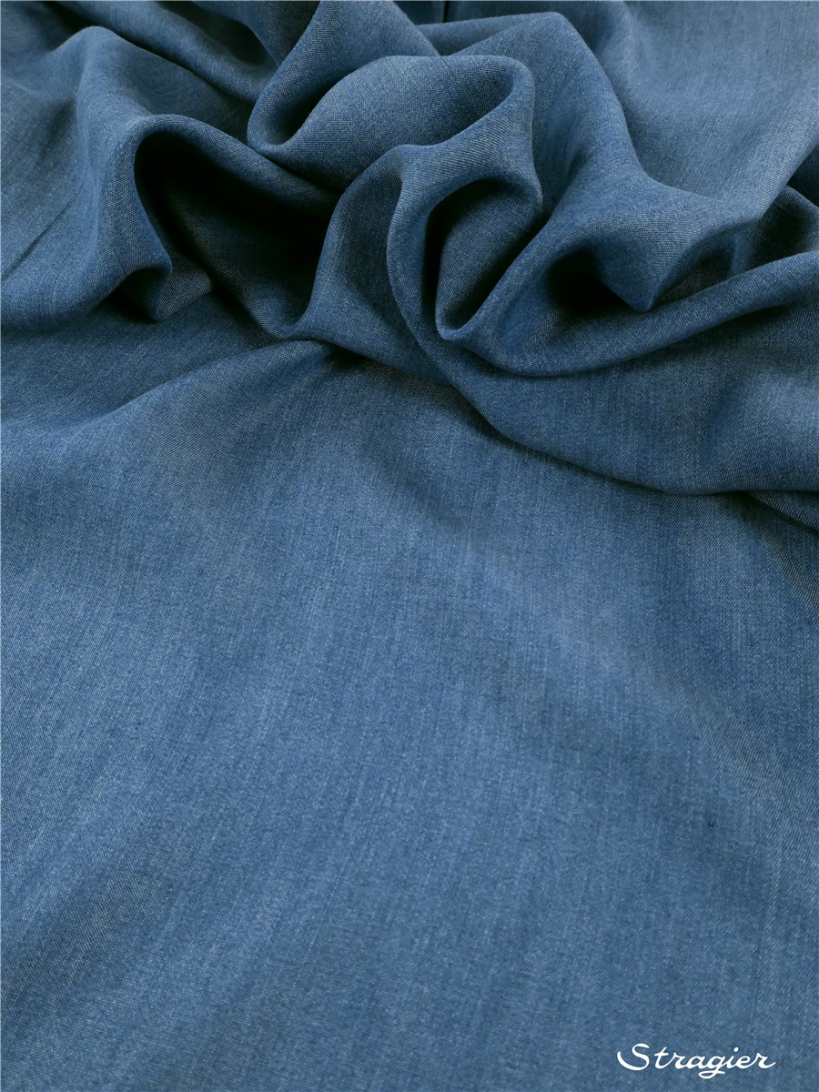 Jeans Tencel - léger et souple - uni - Indigo clair