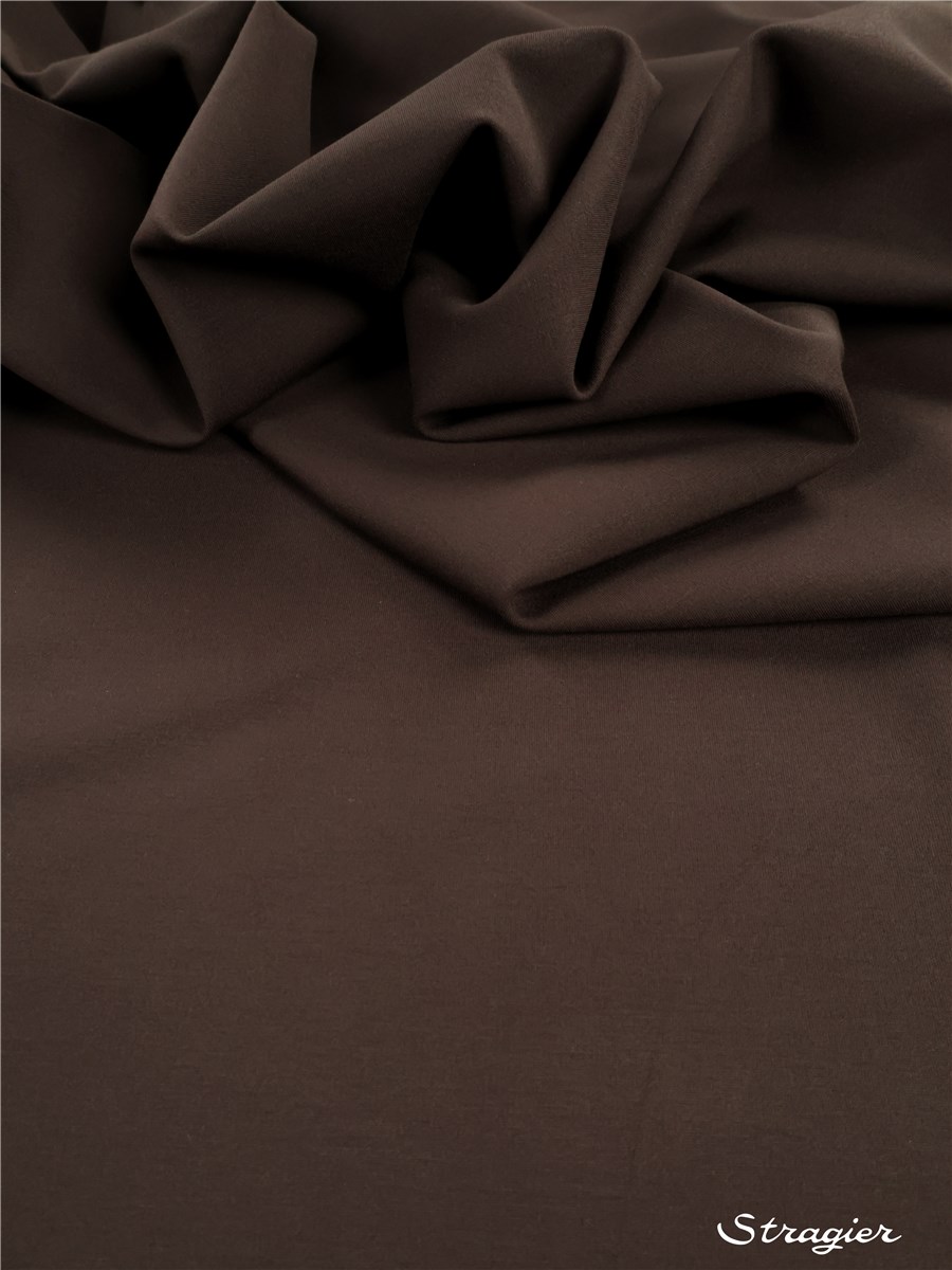 Milano Knitted Fabric - Stretch -370g - Plain - Chocolat