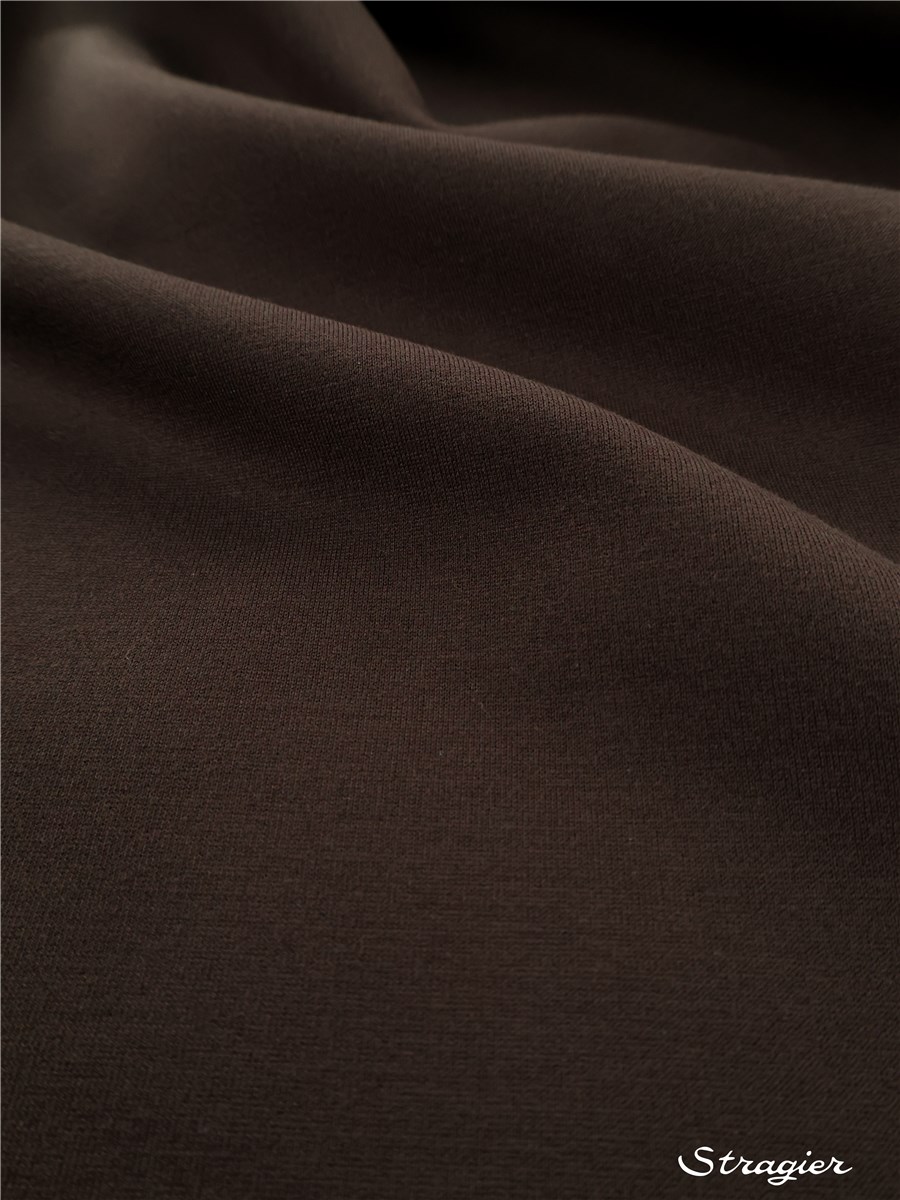 Milano Knitted Fabric - Stretch -370g - Plain - Chocolat