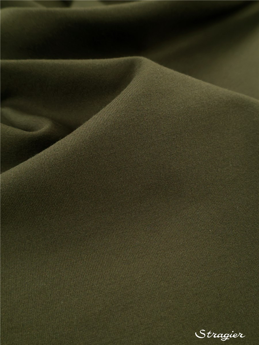 Milano Knitted Fabric - Stretch -370g - Plain - Kaki