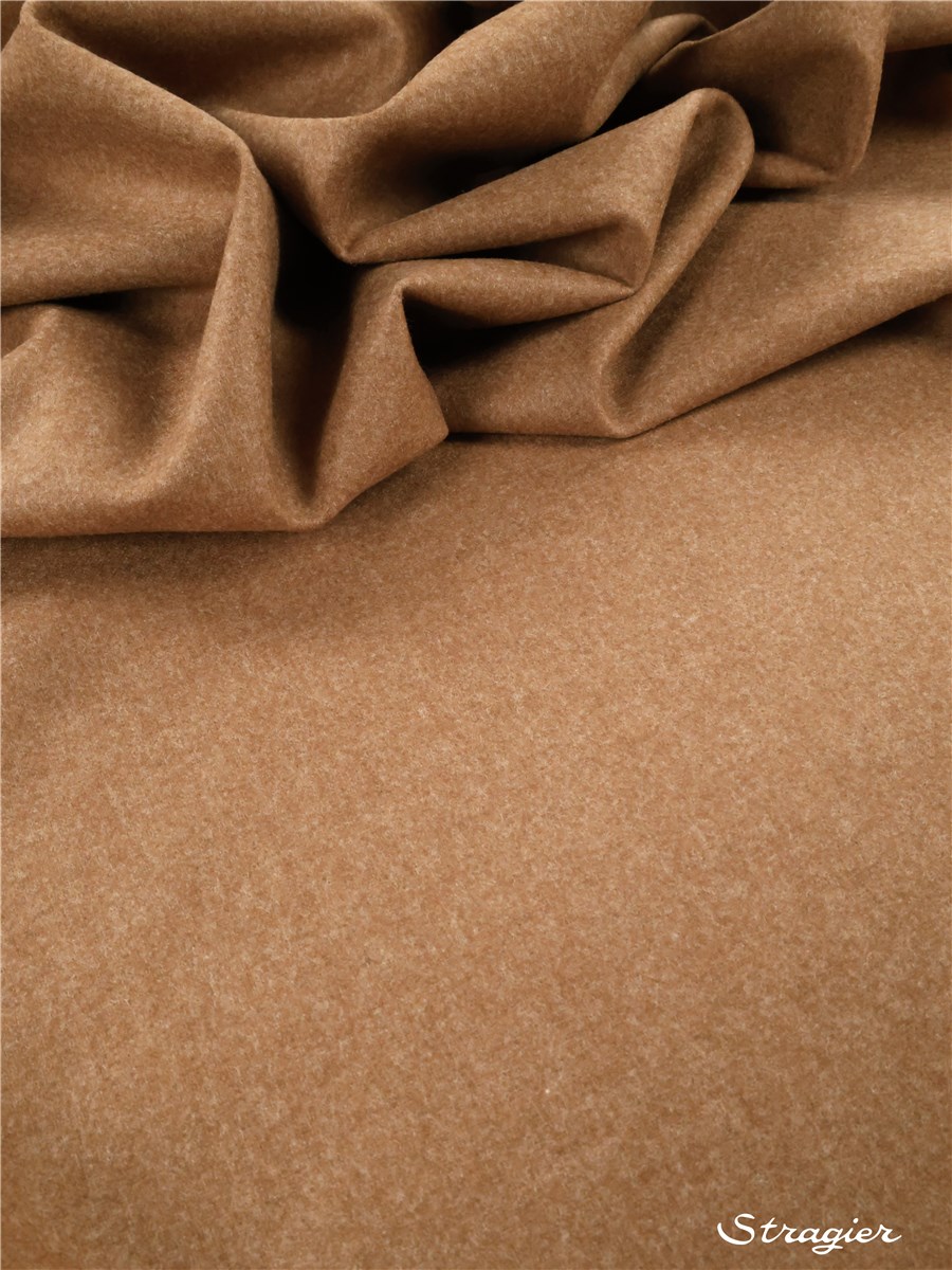 Fulled Merino Wool - Plain - Camel Chiné