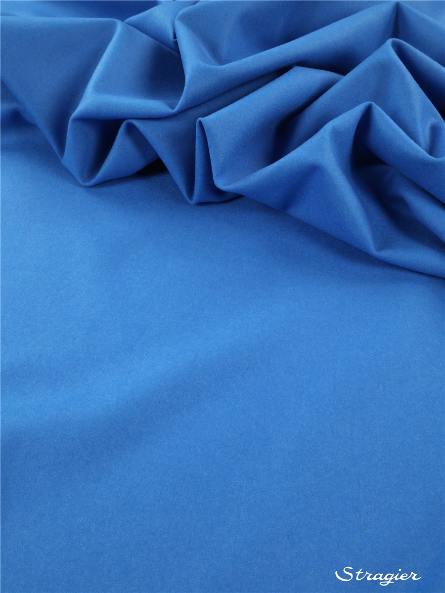 Fulled Merino Wool - Plain - Bleu Marina