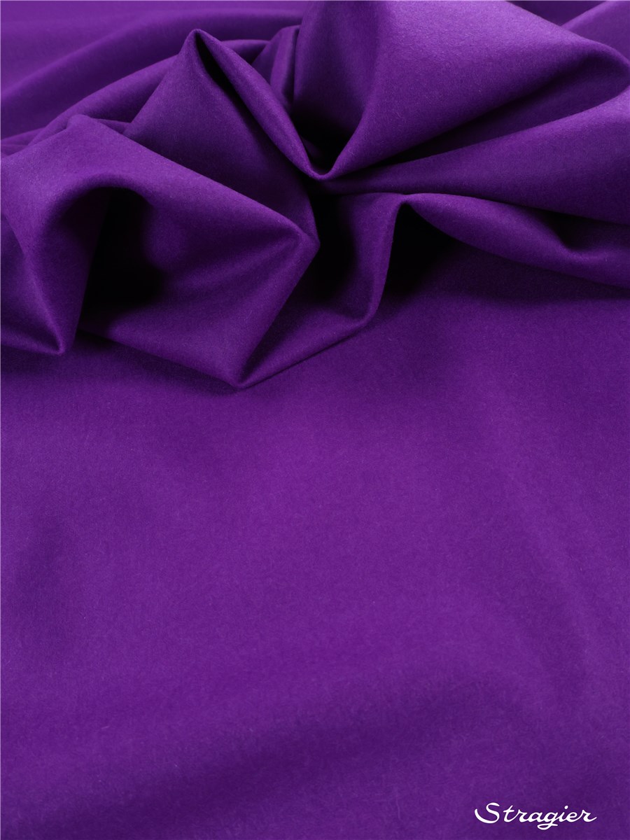Fulled Merino Wool - Plain - Violet