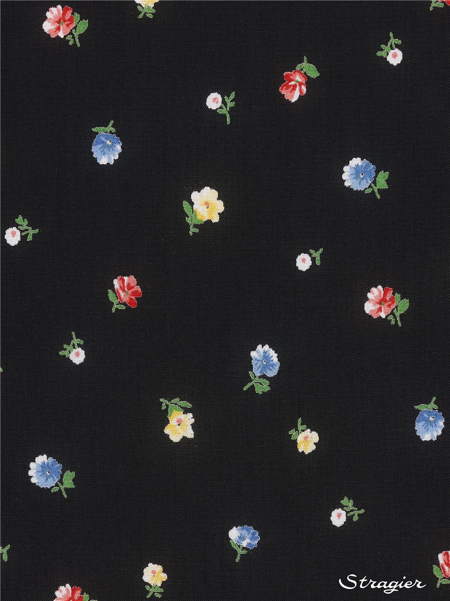 Swiss Cotton Voile - Semiflora - Noir