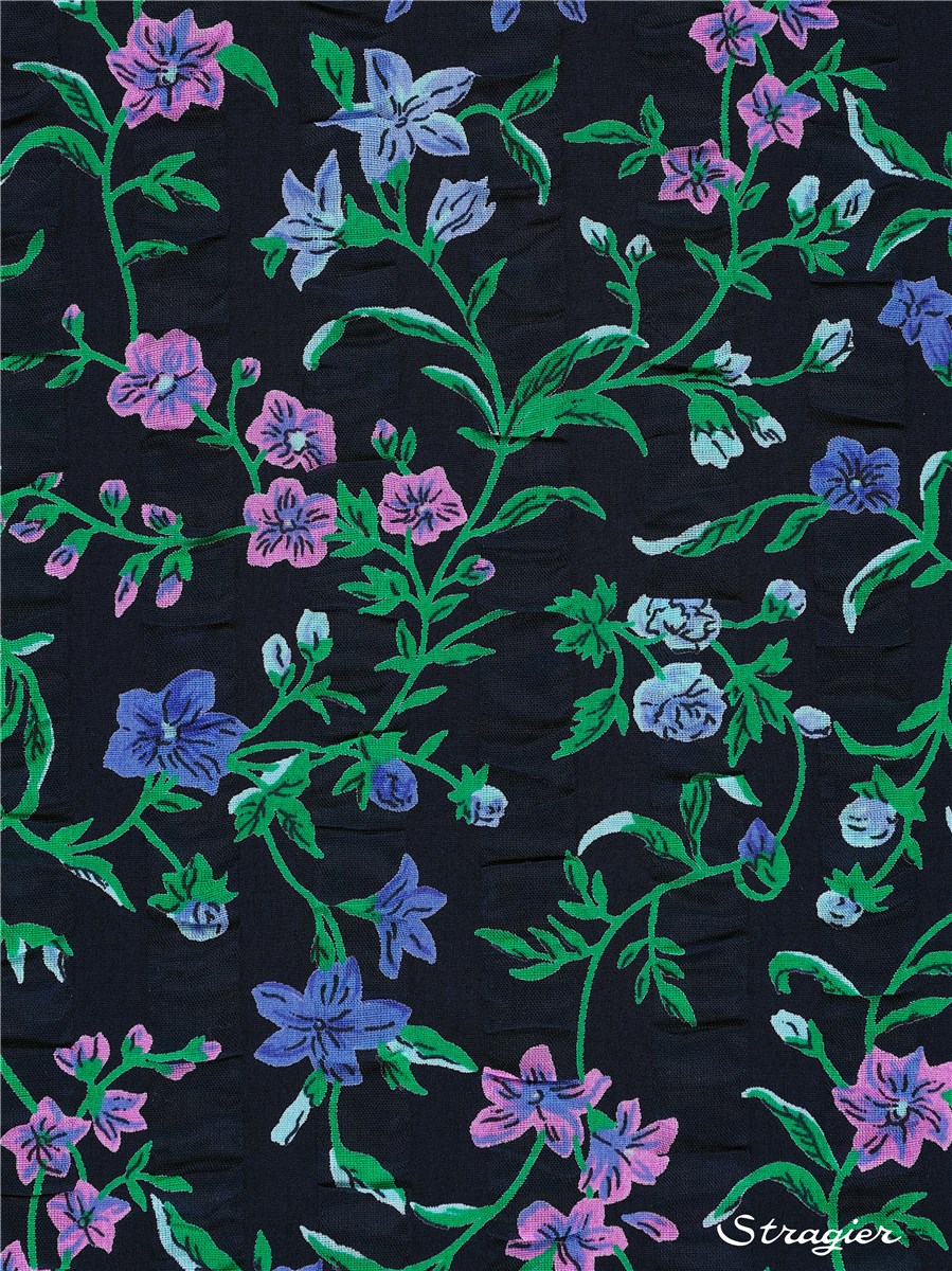 Seersucker - Garigue - Marine-Emeraude