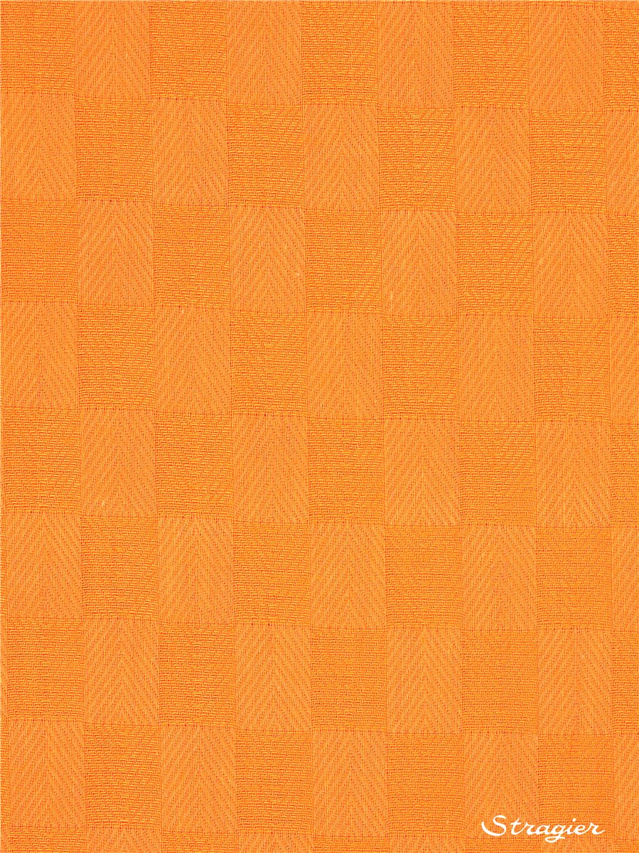 Pure Cotton Damask - Damier - Orange ensoleillé