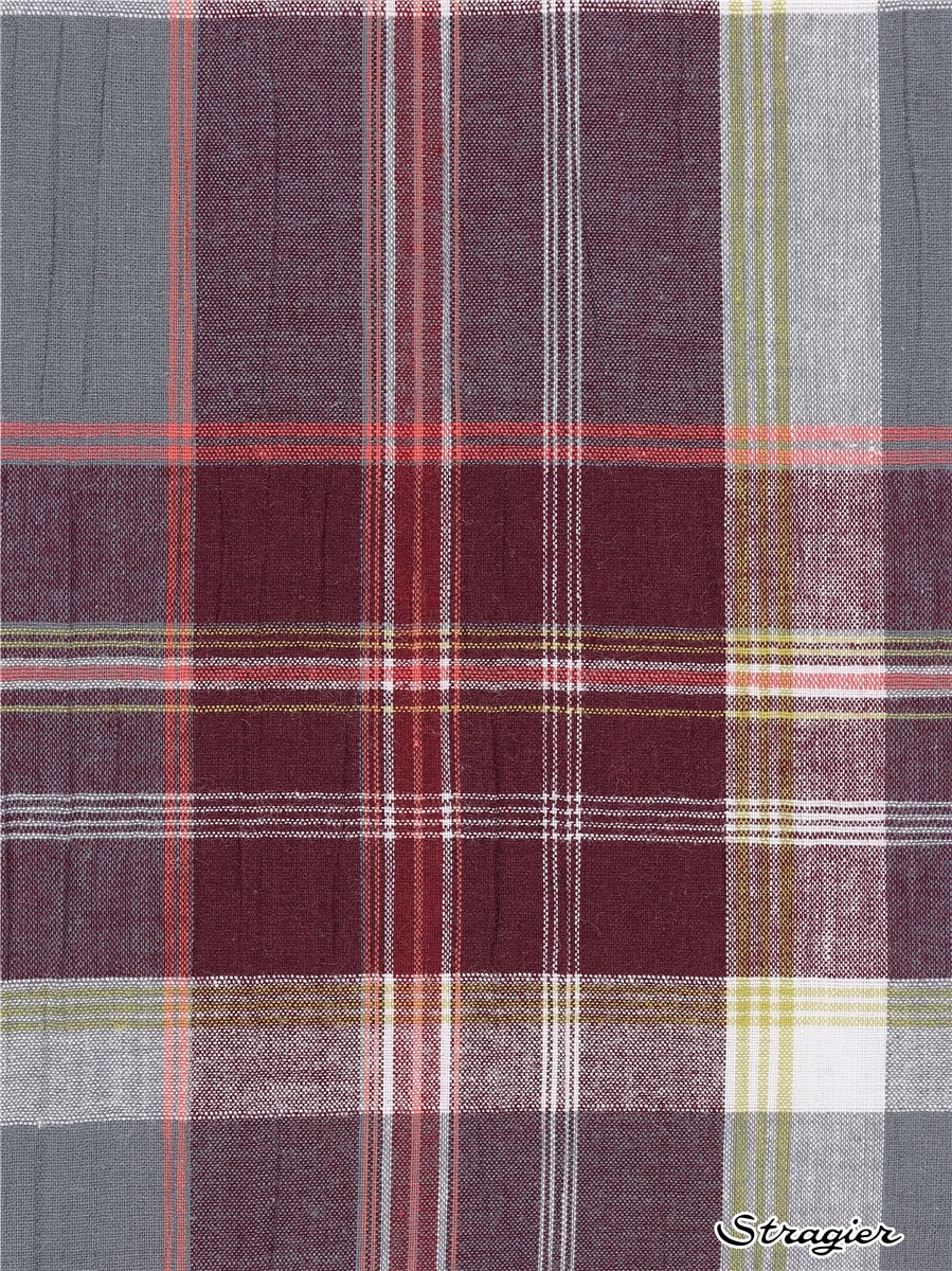 Pure Cotton - Krepon - Madras - Lie de Vin