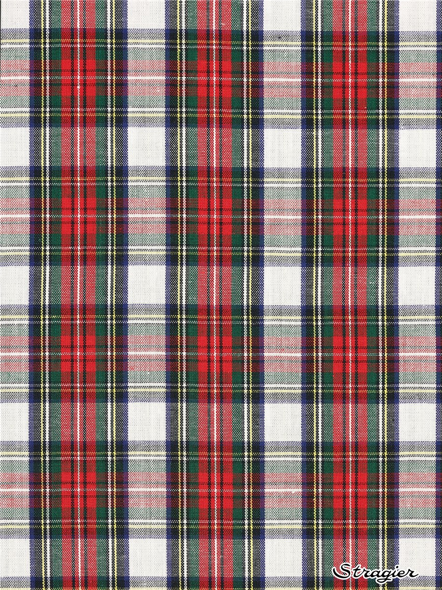 Popeline de Coton - Ecossais - Tartan Alienor - Rouge-Vert-Marine 