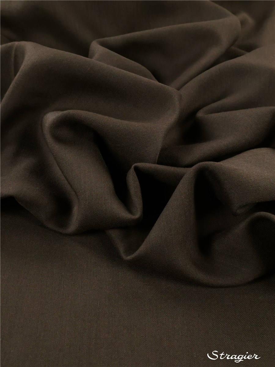 Wool Muslin - Plain - Brun foncé taupé