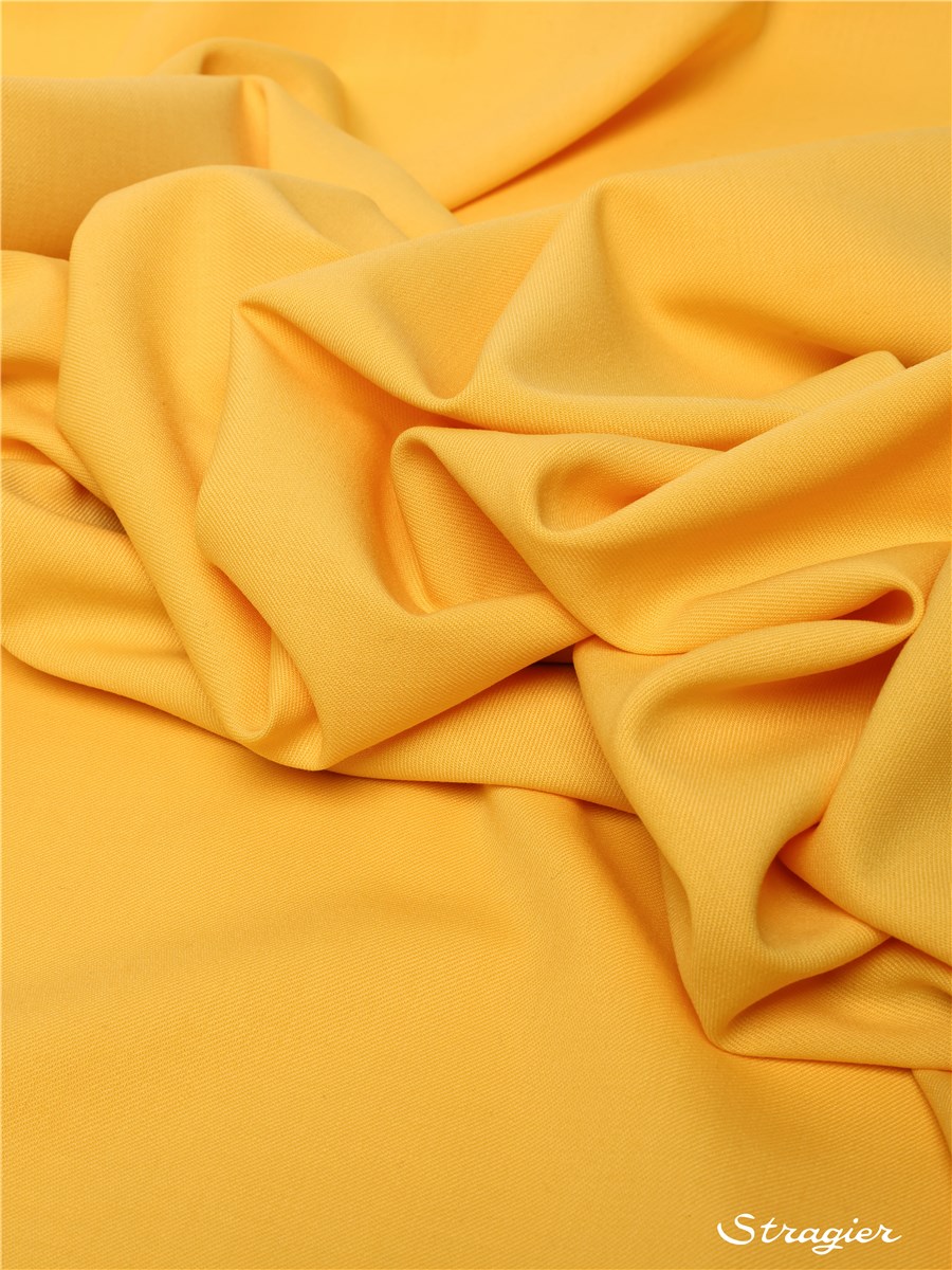 Wool Twill - Micro - 2-way stretch - Plain - Jaune