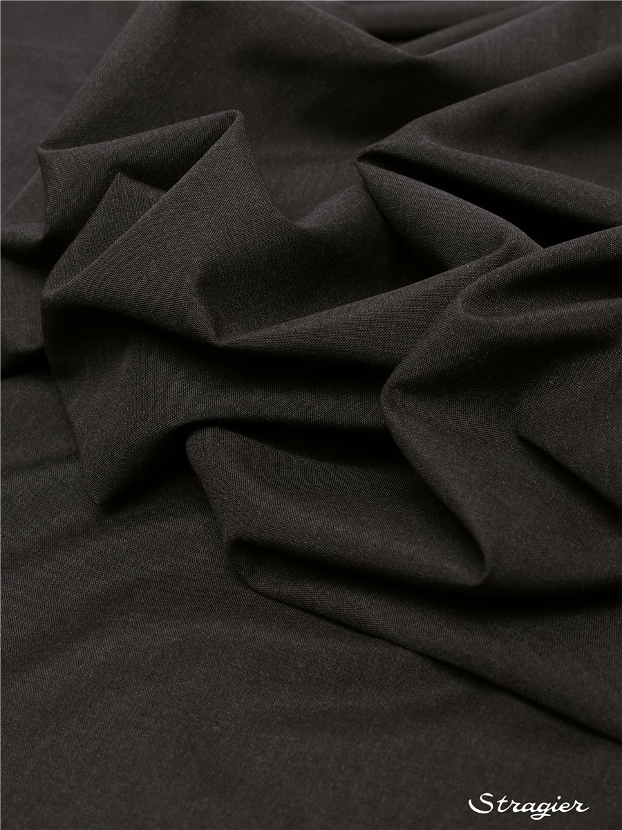 Toile de laine fine - Uni - Anthracite 