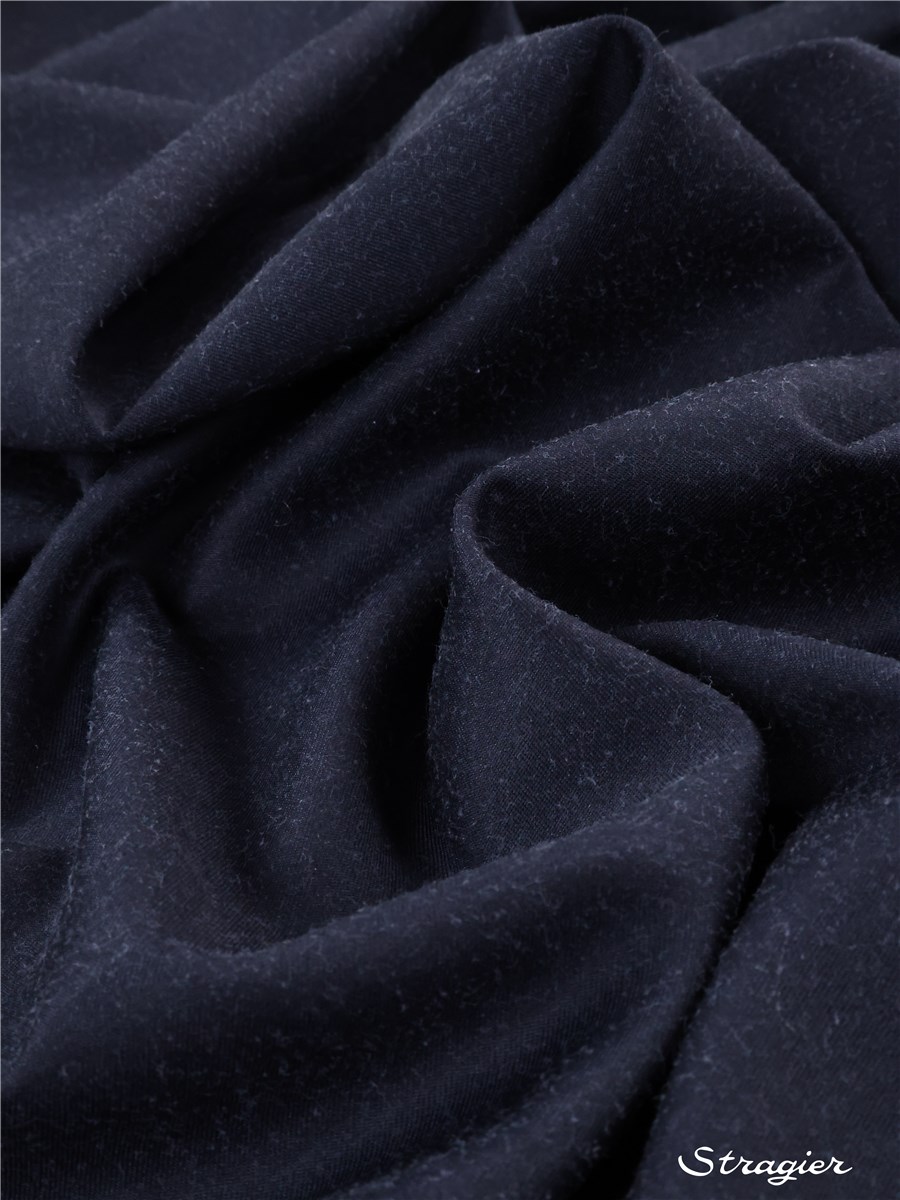 Fine Laine et Angora - uni - Marine duvet 