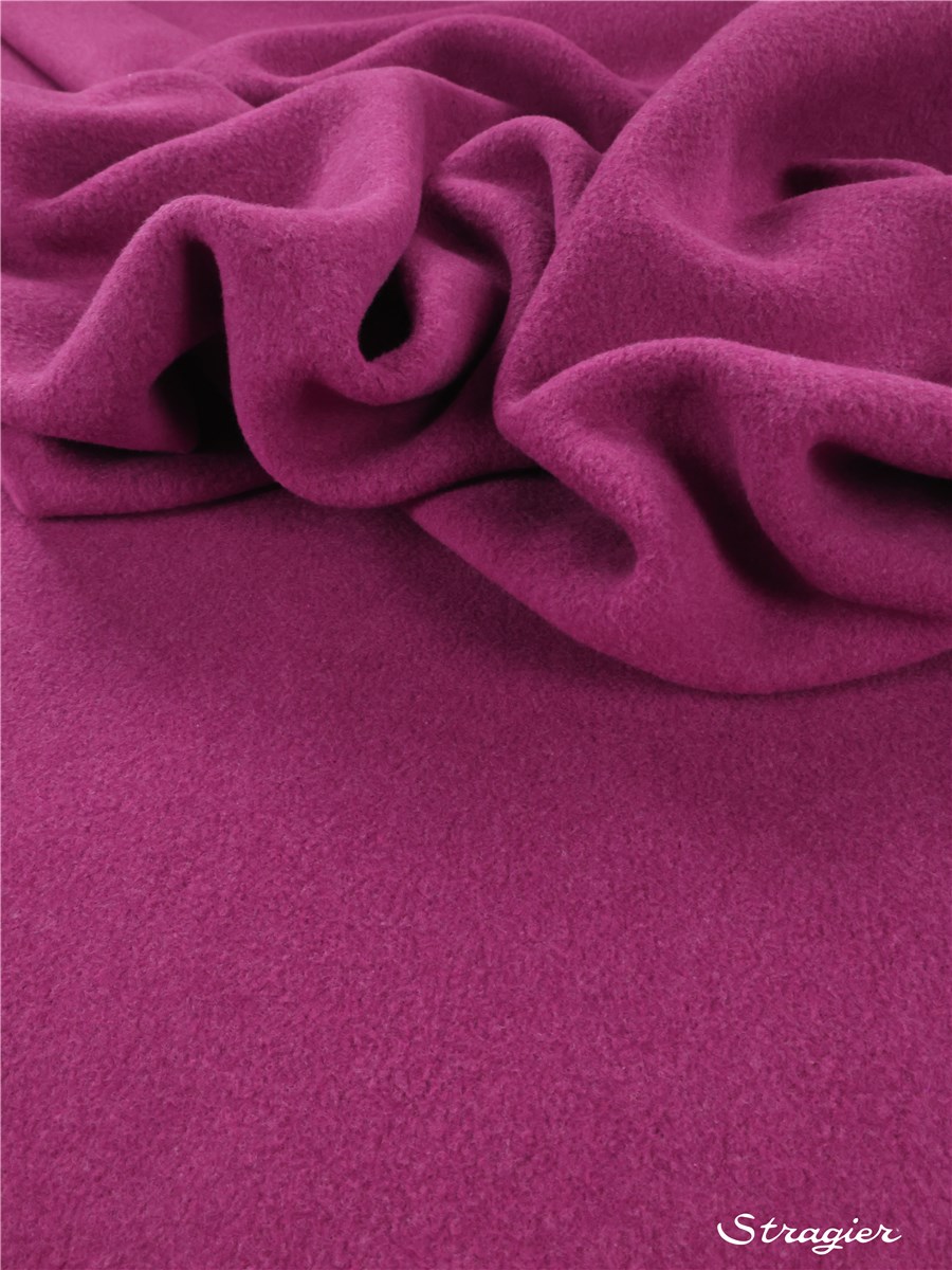 Polaire pur Coton Bio - Uni - Magenta 