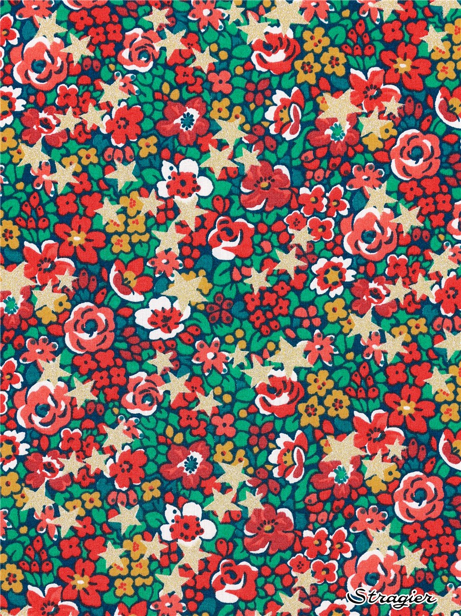 Liberty Tana Lawn - Emma Etoile - Rouge et Or