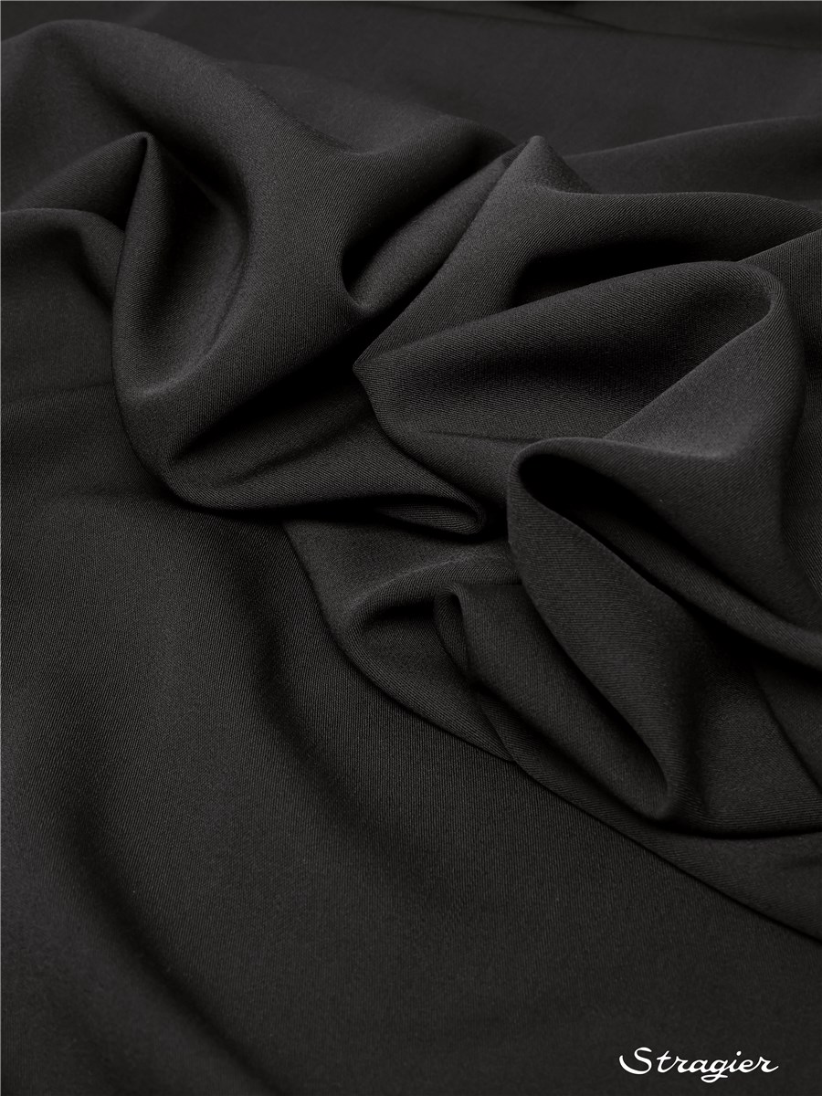 Wool Gabardine - blended - Plain - Gris foncé