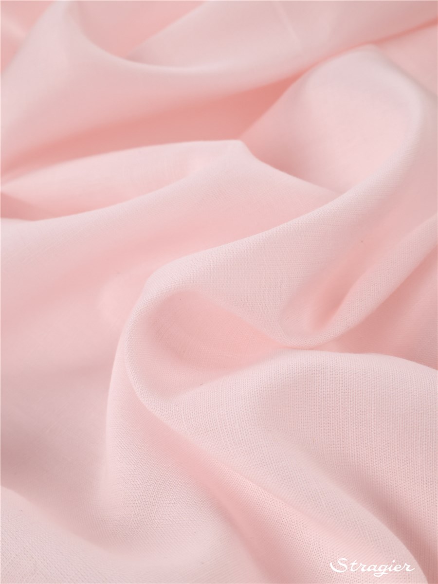 Batiste de lin - uni - Rose clair