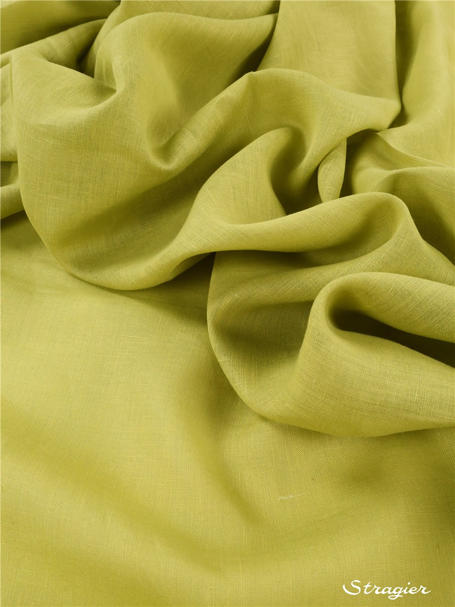 Batiste de lin - uni - Vert citron