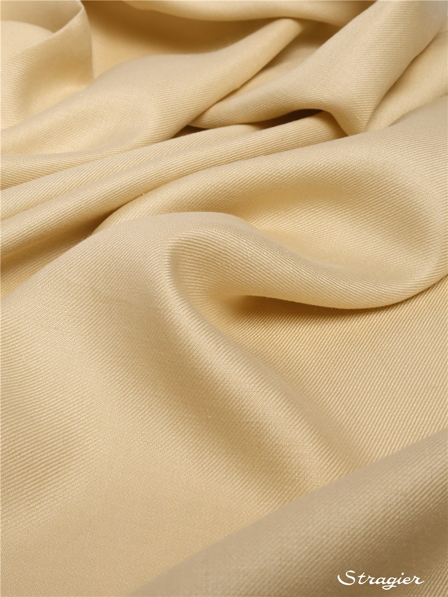 Twill de lin - uni - Paille italienne