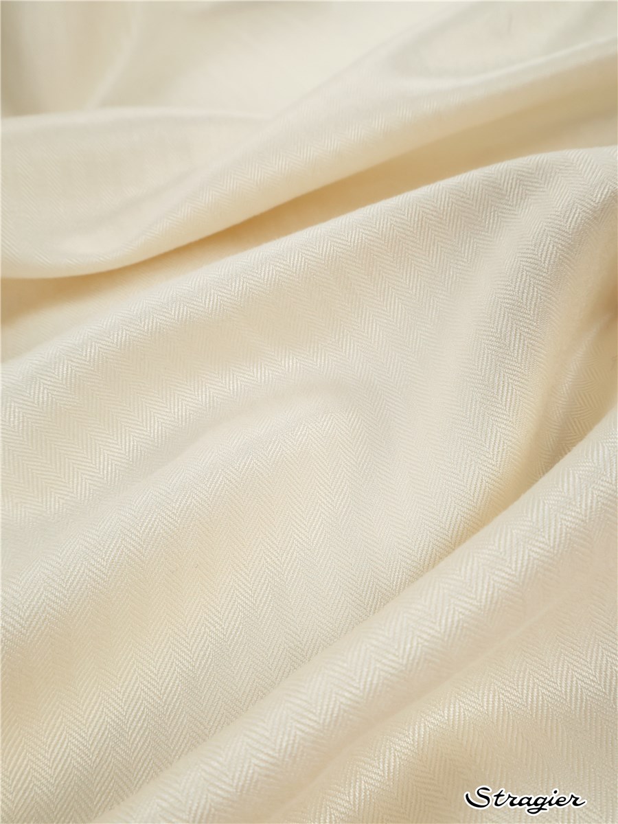 Linen-Viscose - Silky - uni mini chevrons - Paille italienne