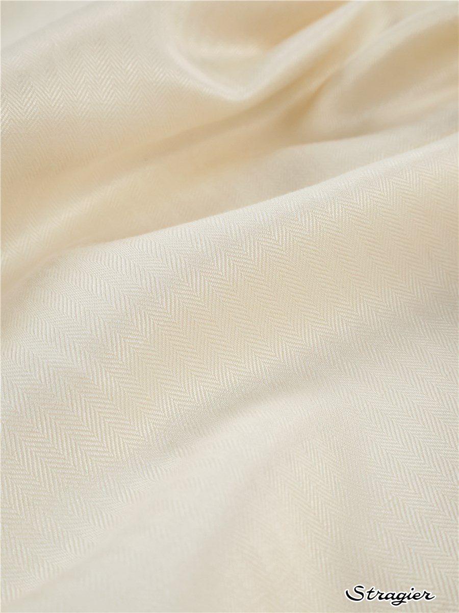 Linen-Viscose - Silky - uni mini chevrons - Paille italienne