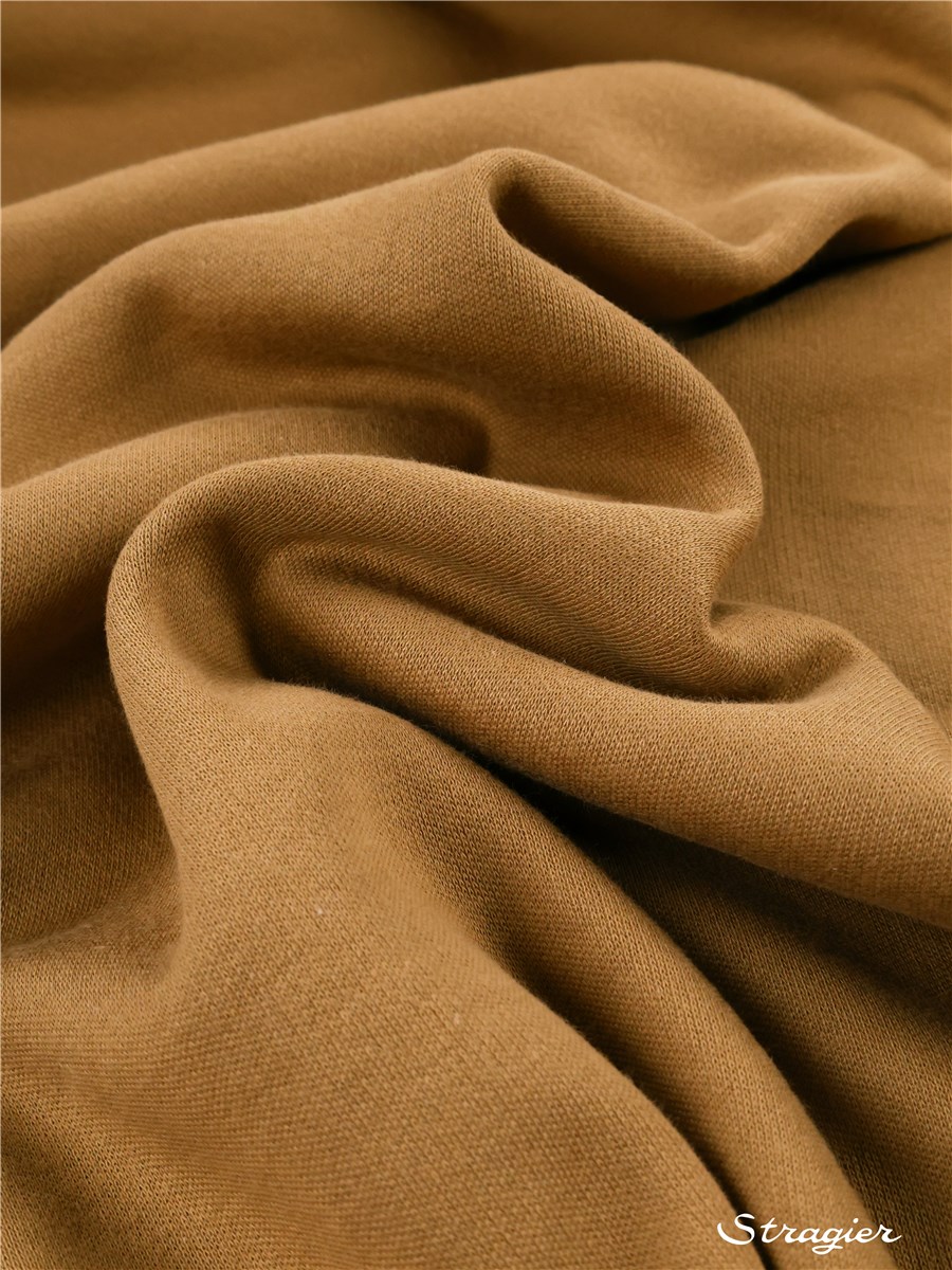Knitted Fabric - Sweatshirt - extra quality - Plain - Camel 1