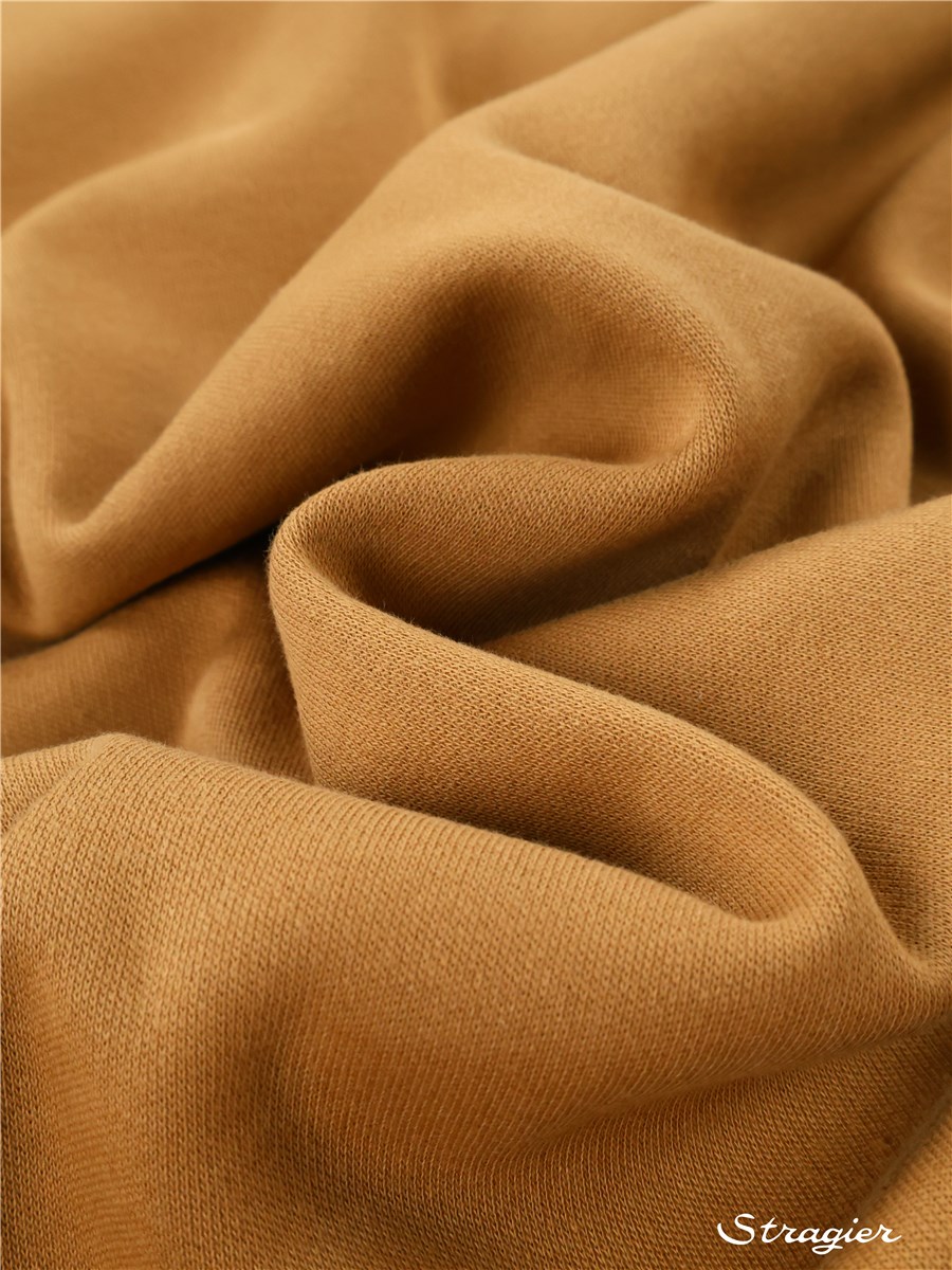 Knitted Fabric - Sweatshirt - extra quality - Plain - Camel 2