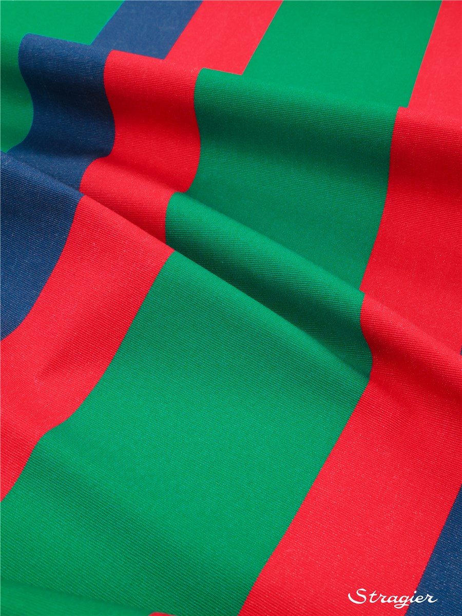 Toile Transat - Rayures 10-5cm - Vert - Indigo - Rouge