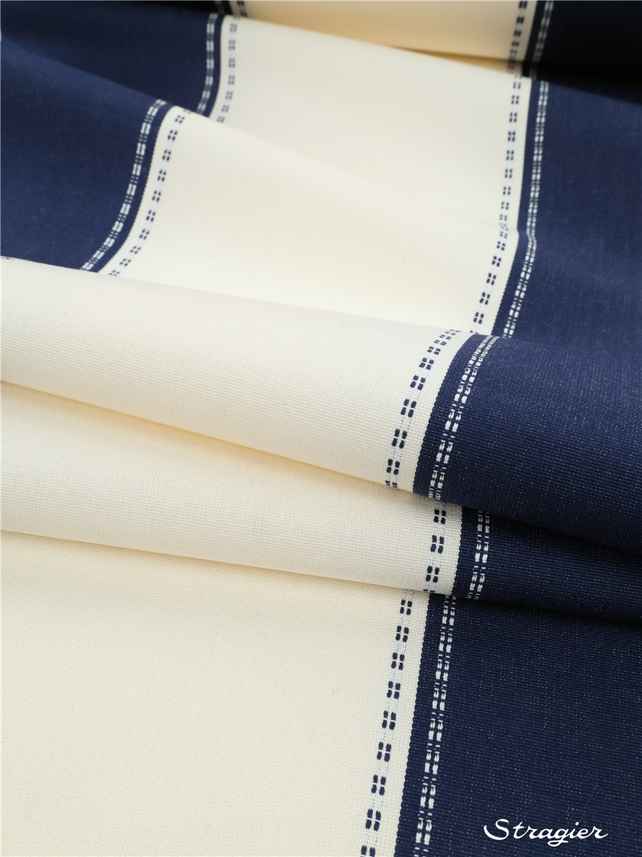 Toile Transat - Rayures 13,5-16cm - Marine-Blanc