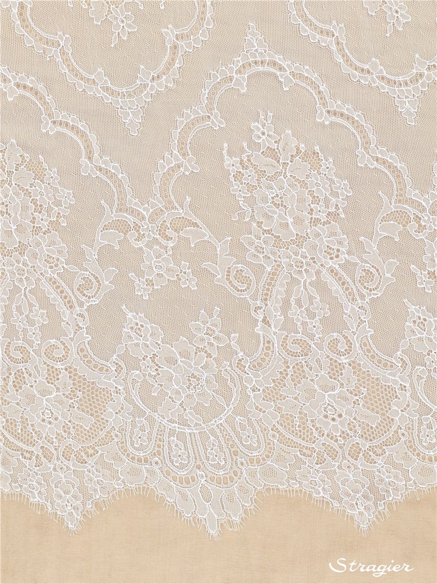 Dentelle Chantilly - Helo - Ivoire clair Stragier - 100 cm