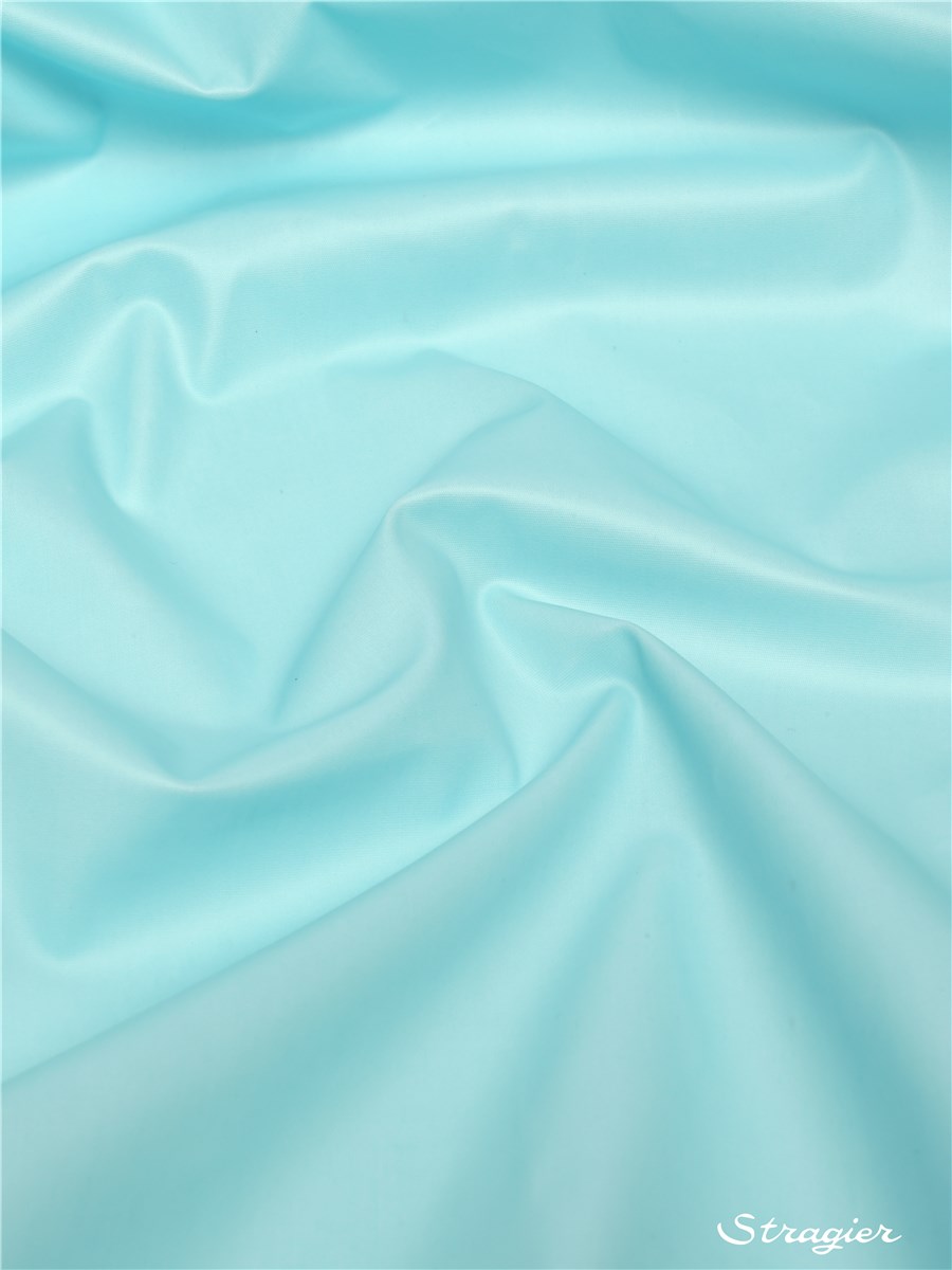 Popeline de Coton enduite matte - Uni - Eau Mentholée