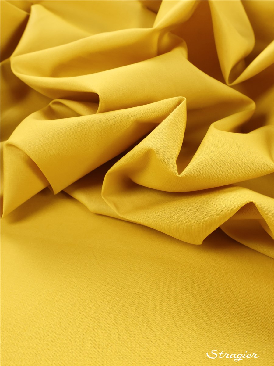 Popeline extensible - Uni - Jaune
